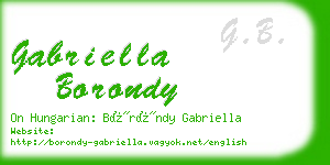 gabriella borondy business card